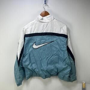 Vintage 90s Nike Swoosh Windbreaker Jacket Youth XL